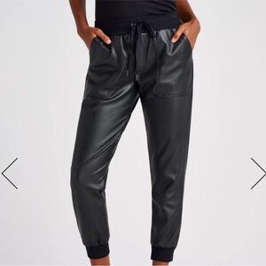 Splendid Vegan Leather Joggers NWT size M